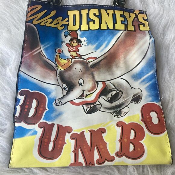 Disney Dumbo Purse Small Shoulder Bag Circus Leather Blue Red Straps Pocket - Picture 5 of 10